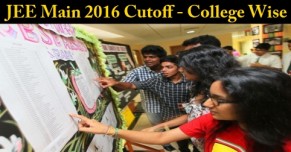JEE Main 2016 Cutoff College wise