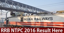 RRB NTPC 2016 Result