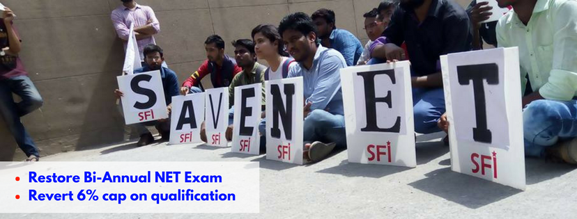 UGC NET SFI Students Protest