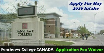 fanshawe college canada application fee waiver