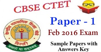 CTET Question Paper with Answer Key