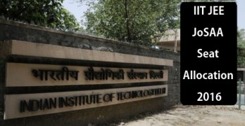 IIT JEE JoSAA Seat Allocation 2016