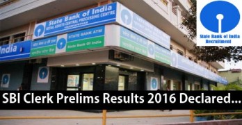 SBI Clerk Prelims Results 2016
