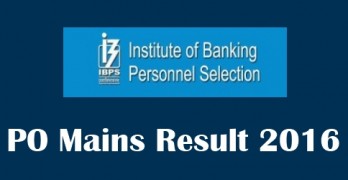 IBPS PO Mains Result 2016