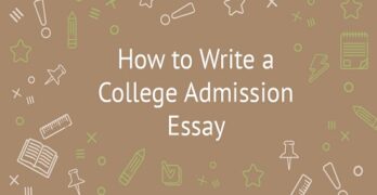 can i write a college admission essay